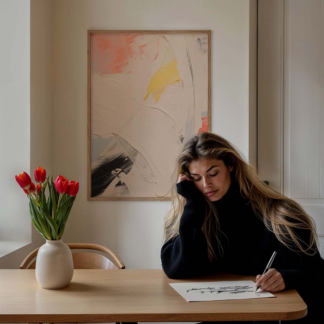 Abstracte Kleurenexplosie Poster-WallArtistic