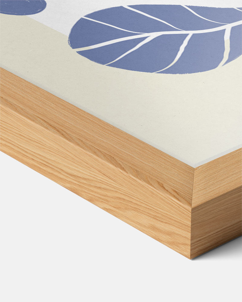 Botanische Blauwe Bladeren Poster-WallArtistic