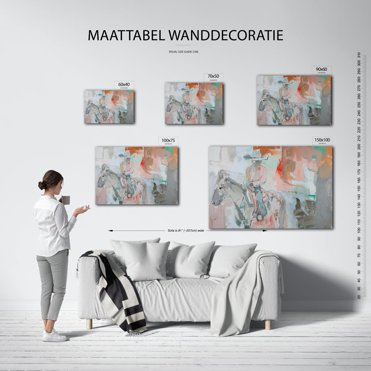 Dromerige ruiter Kunstwerk