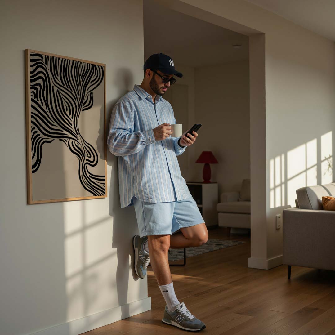 Zebra Strepen Abstracte Poster-WallArtistic