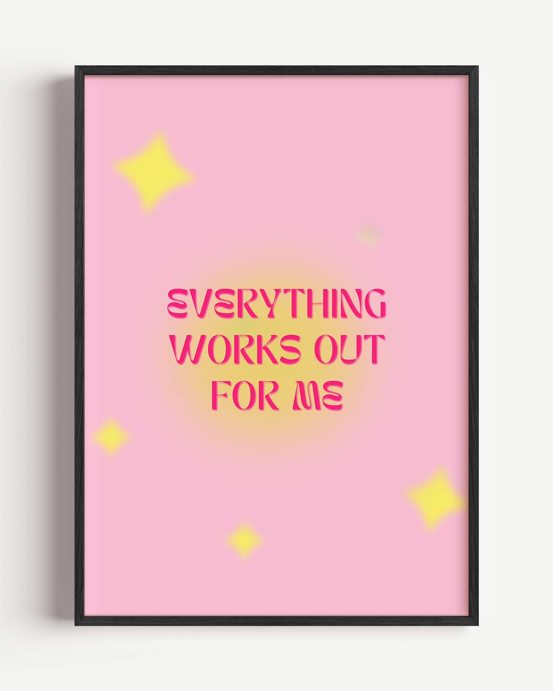 Inspirerende Roze Positiviteitsposter-WallArtistic