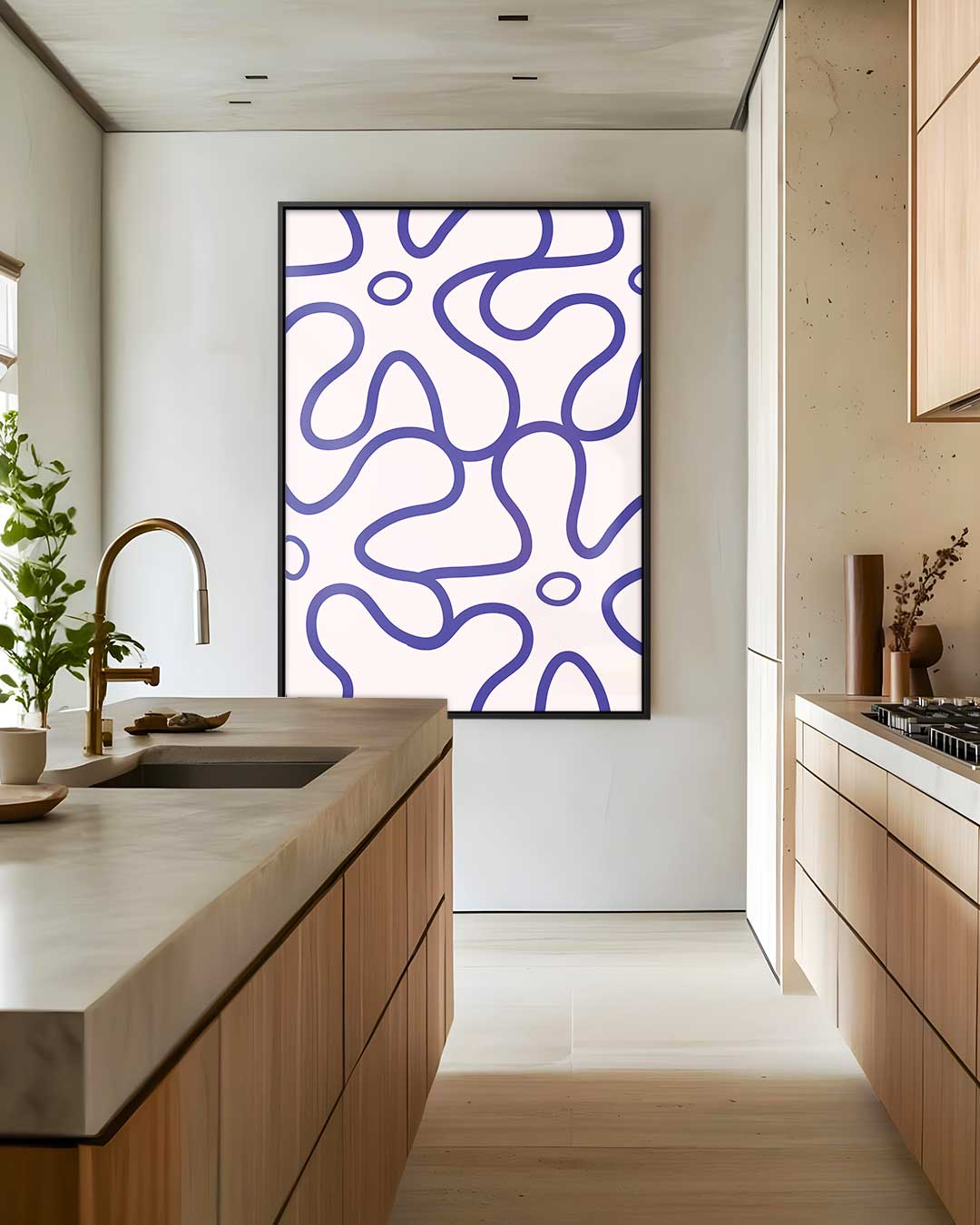 Bloemige Droom in Paars Kunstwerk-canvas-dibond-plexiglas-wanddecoratie-WallArtistic