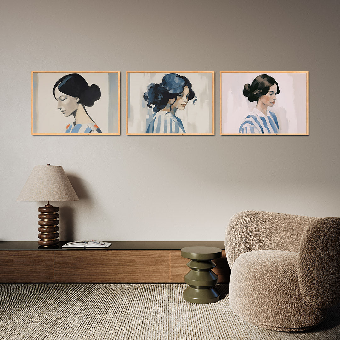 Zachte portretlijnen Posterset