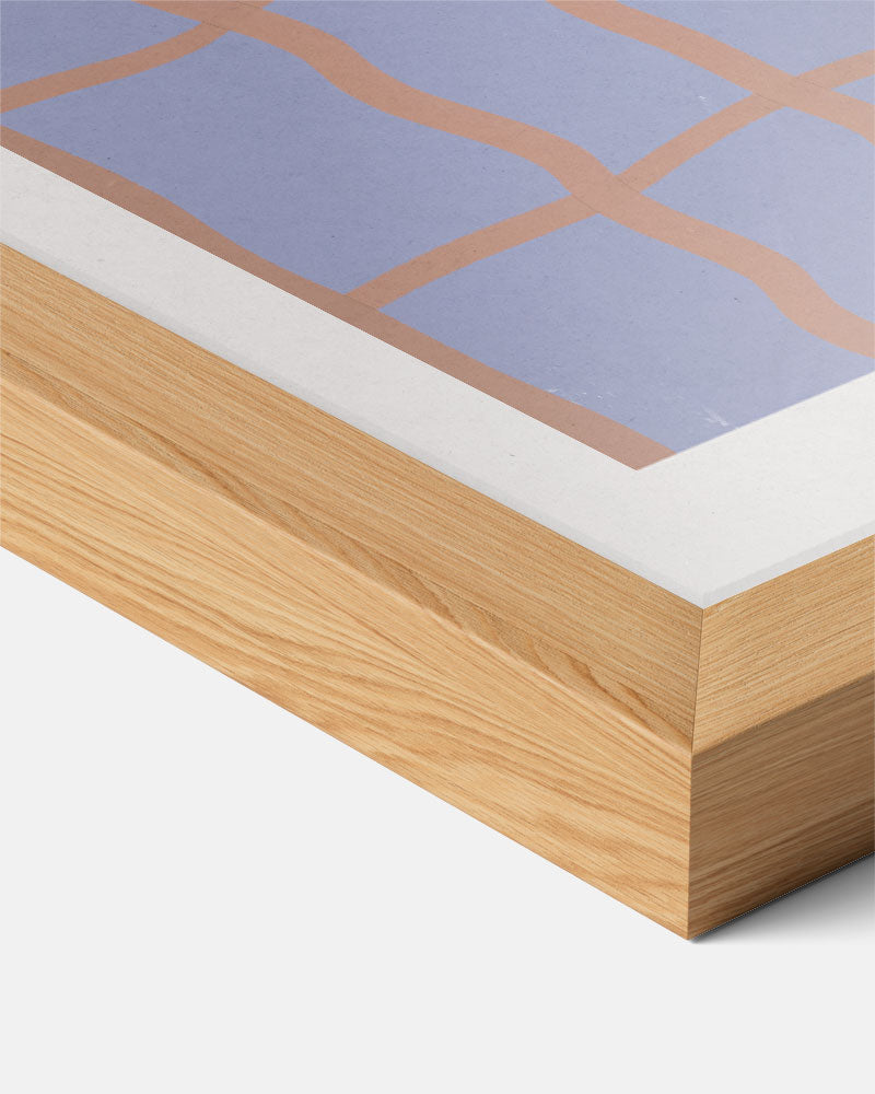 Artistieke Blauwe Rasterposter-WallArtistic