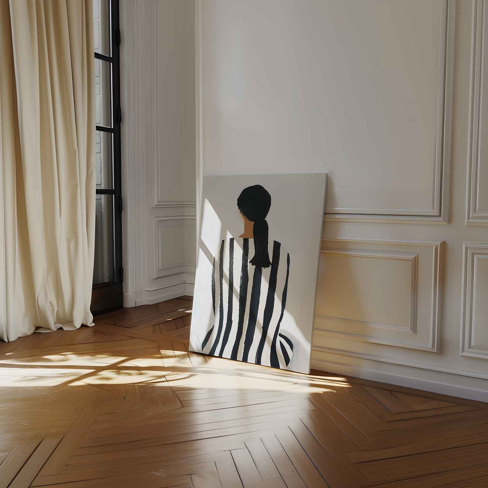 Strepen en Stille Kunstwerk-canvas-dibond-plexiglas-wanddecoratie-WallArtistic