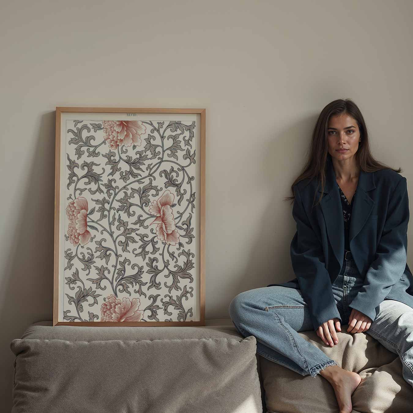 Bloemenpracht in Vintage Stijl Poster-WallArtistic