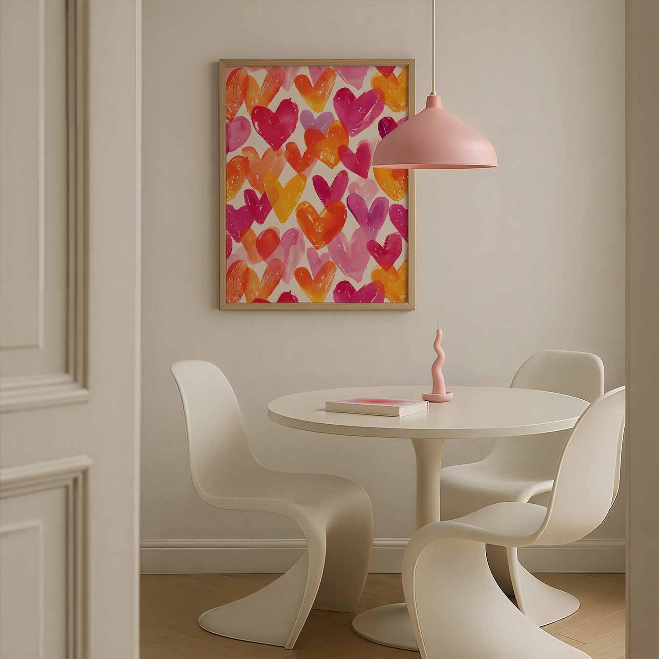 Kleurrijke Hartjes Poster-WallArtistic