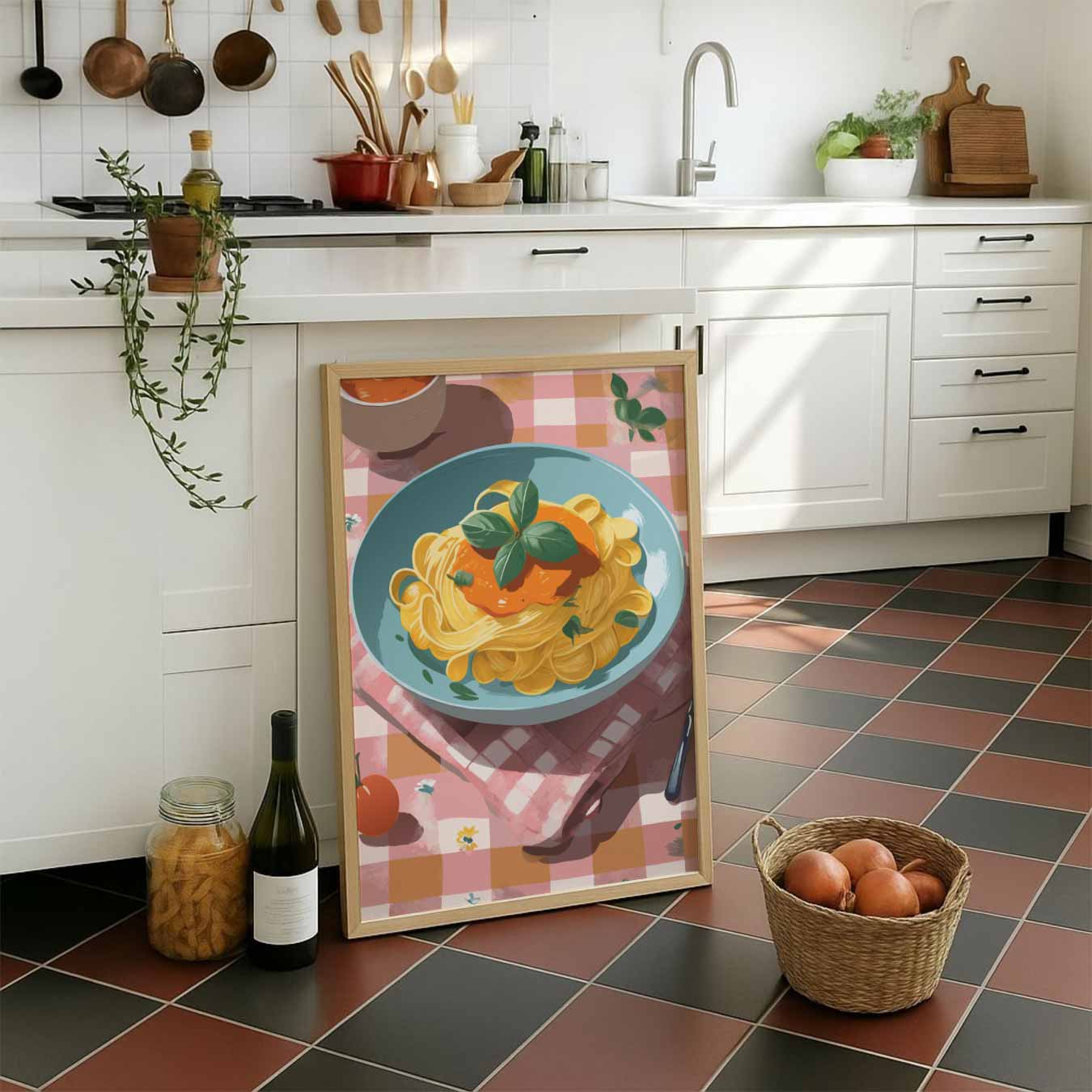 Italiaanse Pastavibes Poster-WallArtistic