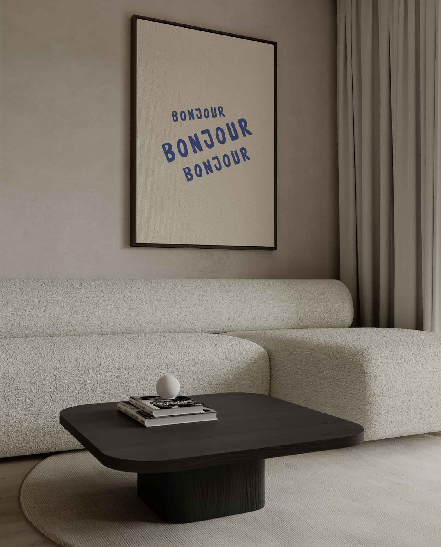 Bonjour Herhalingskunst Kunstwerk-canvas-dibond-plexiglas-wanddecoratie-WallArtistic
