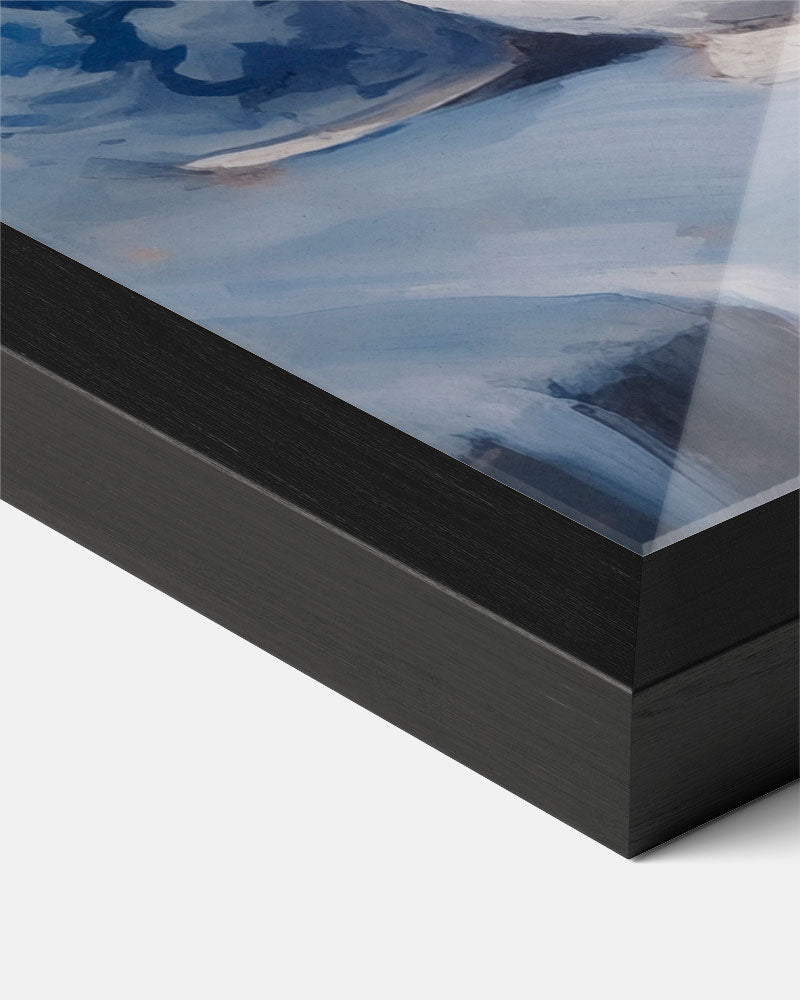 Elegante Blauwe Vazen met Orchideeën Poster-WallArtistic