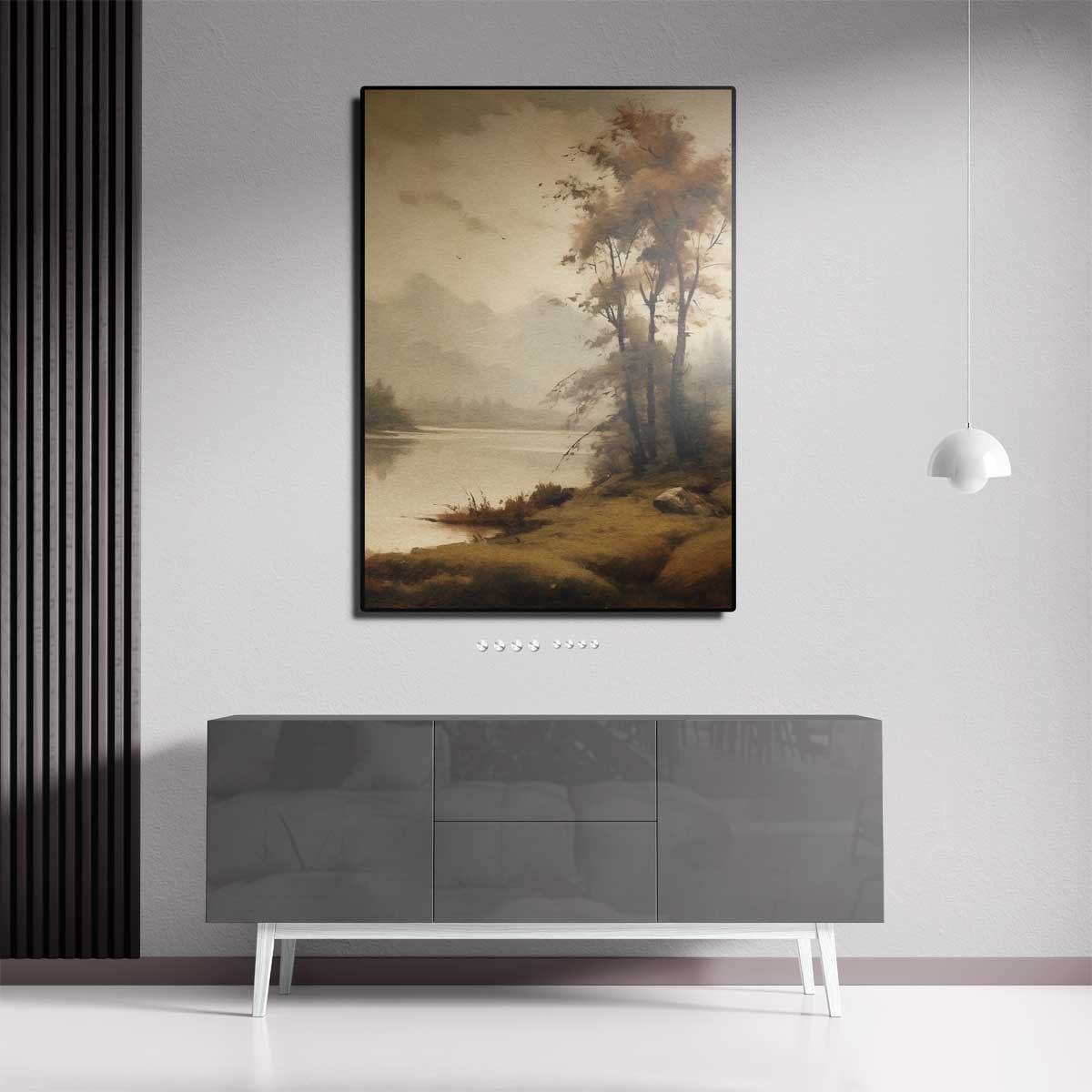 Dromerig Herfstlandschap Kunstwerk-canvas-dibond-plexiglas-wanddecoratie-WallArtistic
