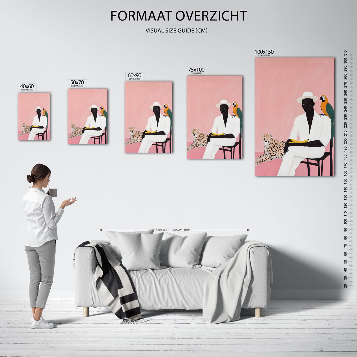 Dierlijke ontmoeting Kunstwerk