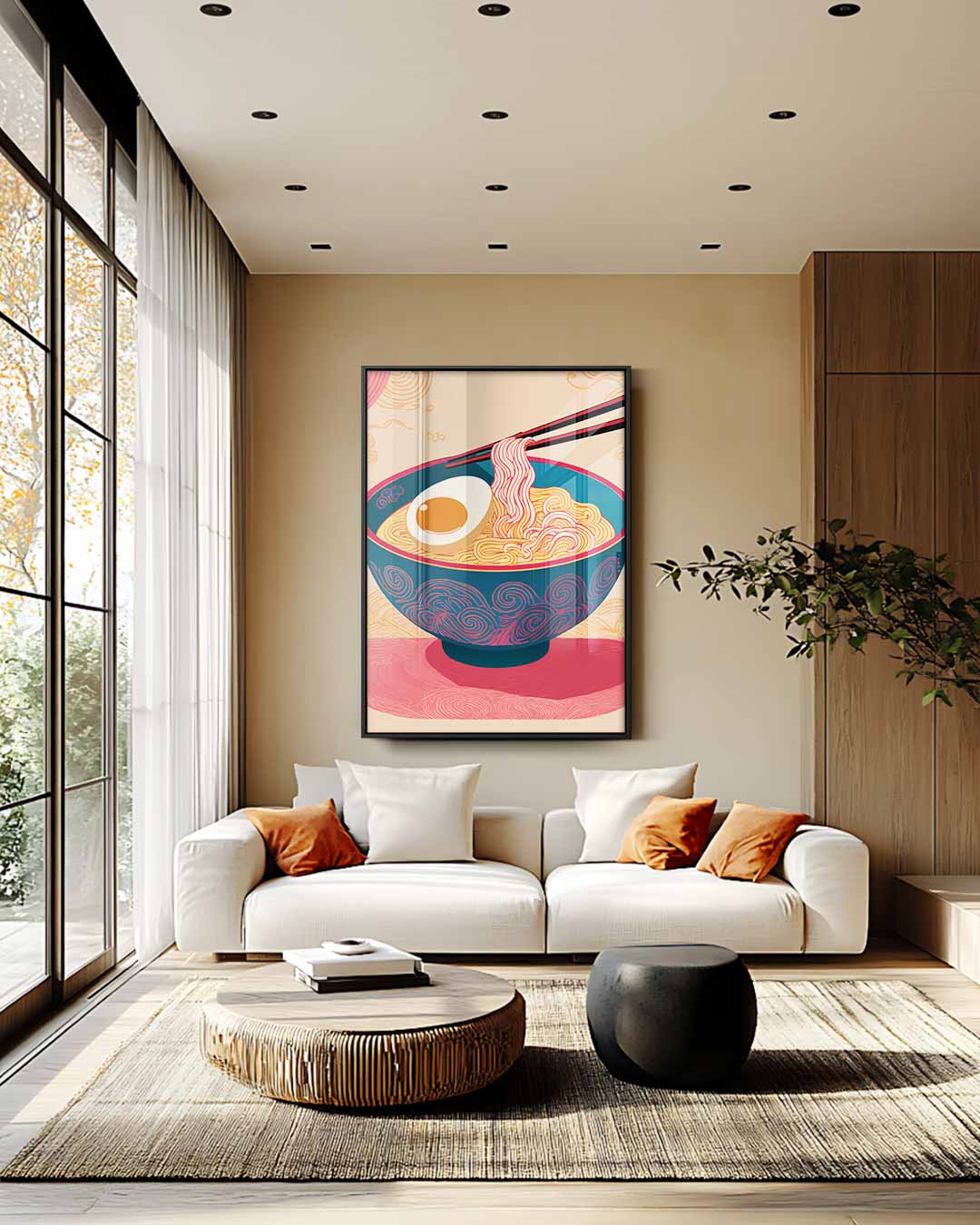 Stijlvolle Ramen Illustratie Kunstwerk-canvas-dibond-plexiglas-wanddecoratie-WallArtistic