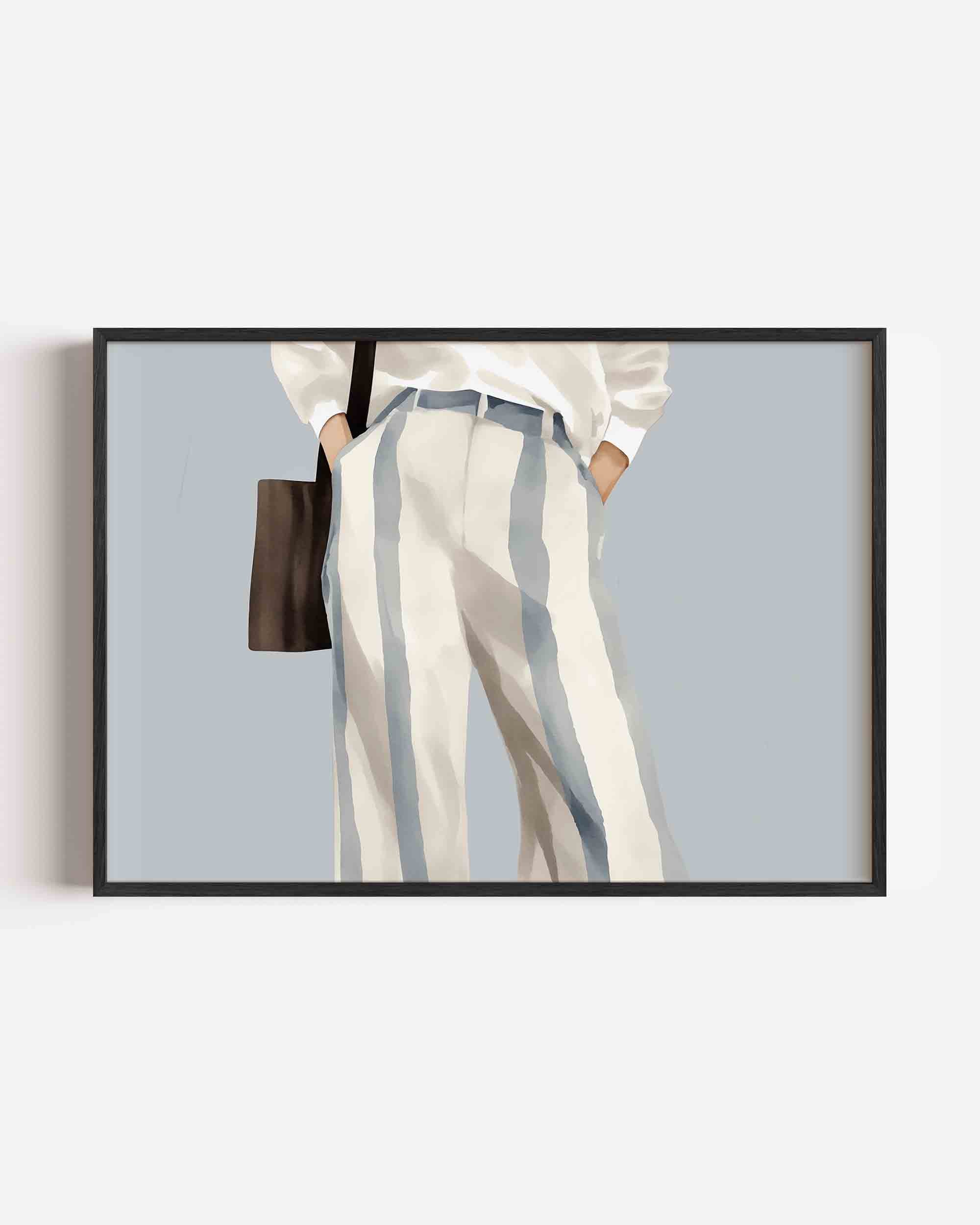 Gestreepte broek Poster