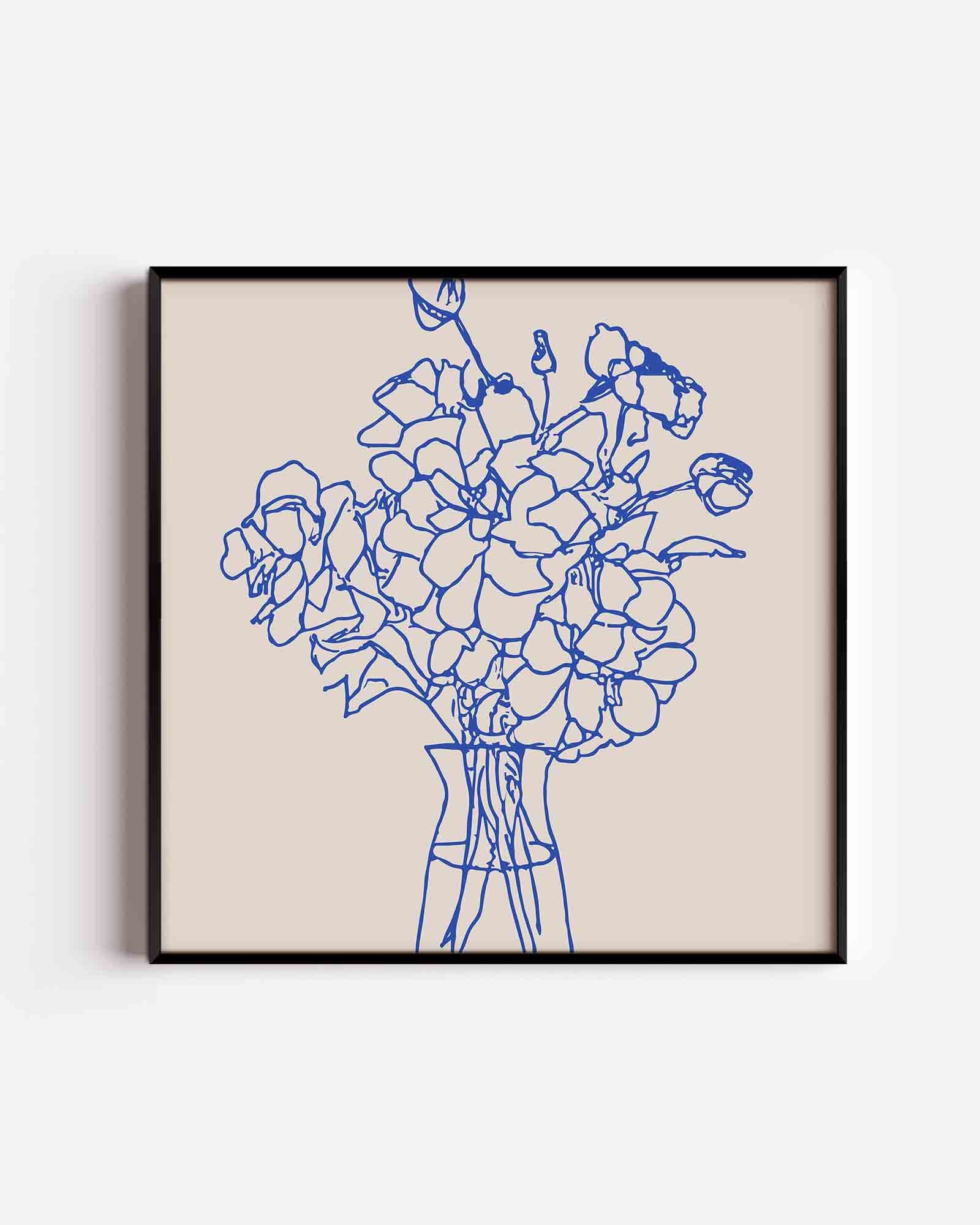 Bloemen in vaas Poster