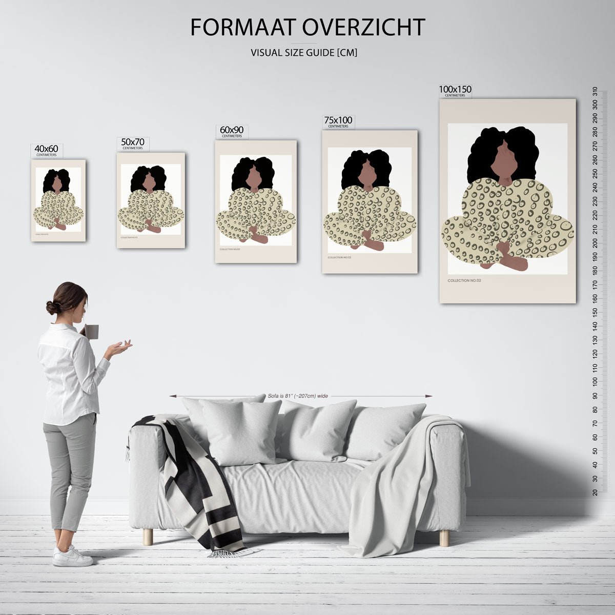 Gestileerde vrouwenzitting Kunstwerk