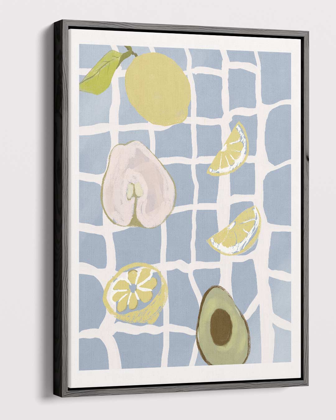 Zomerse Vruchten op Tegels Kunstwerk-canvas-dibond-plexiglas-wanddecoratie-WallArtistic