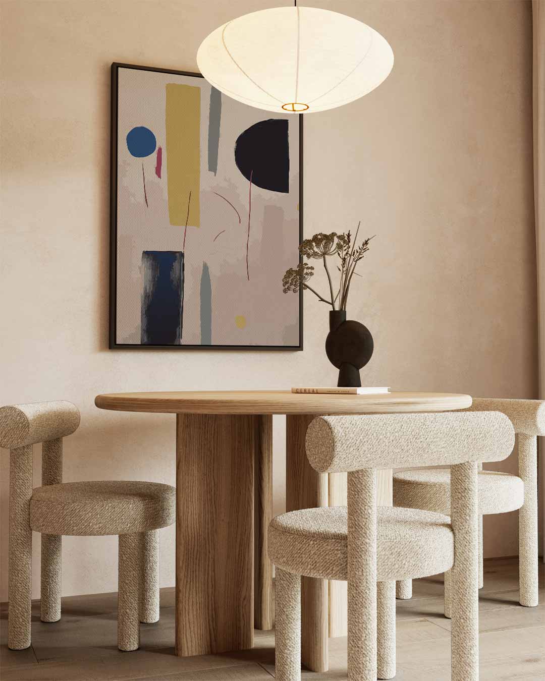Abstracte Vormen in Balans Kunstwerk-canvas-dibond-plexiglas-wanddecoratie-WallArtistic