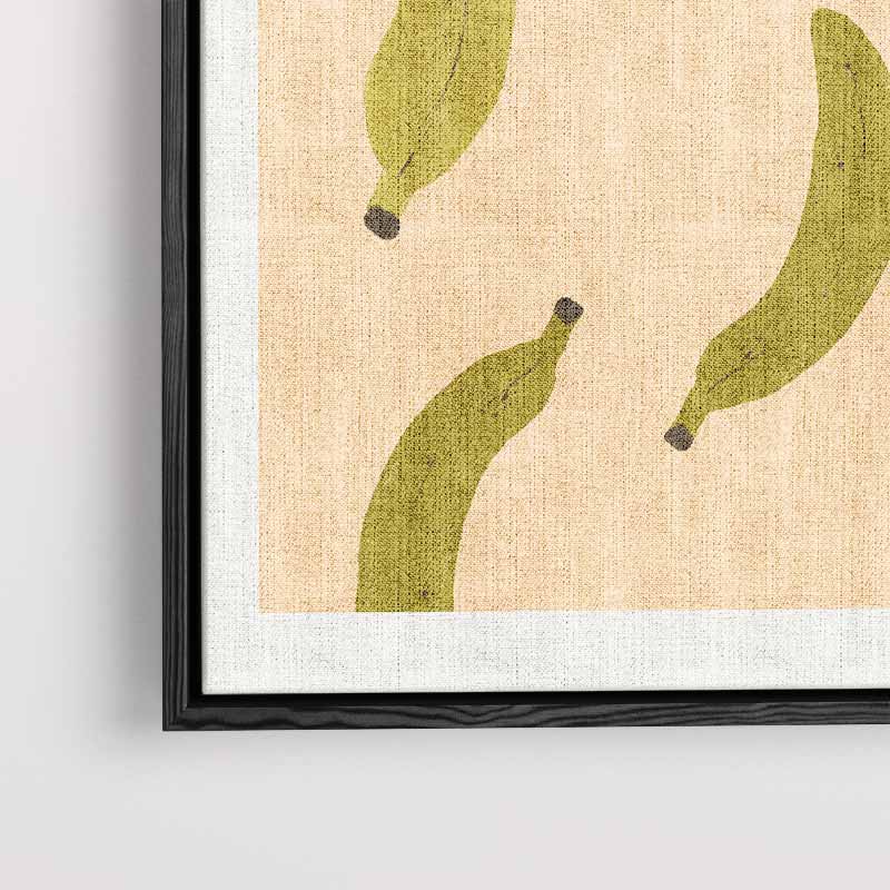 Speelse Bananen Illustratie Kunstwerk-canvas-dibond-plexiglas-wanddecoratie-WallArtistic