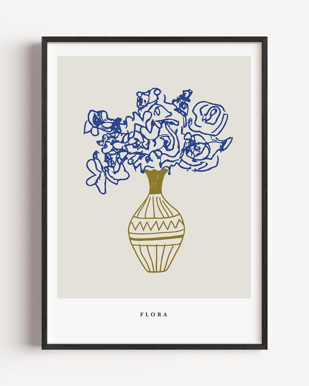 Elegante Flora Vaas Poster-WallArtistic