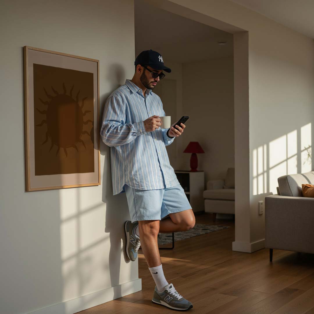 Zonsondergang Bruin Poster-WallArtistic