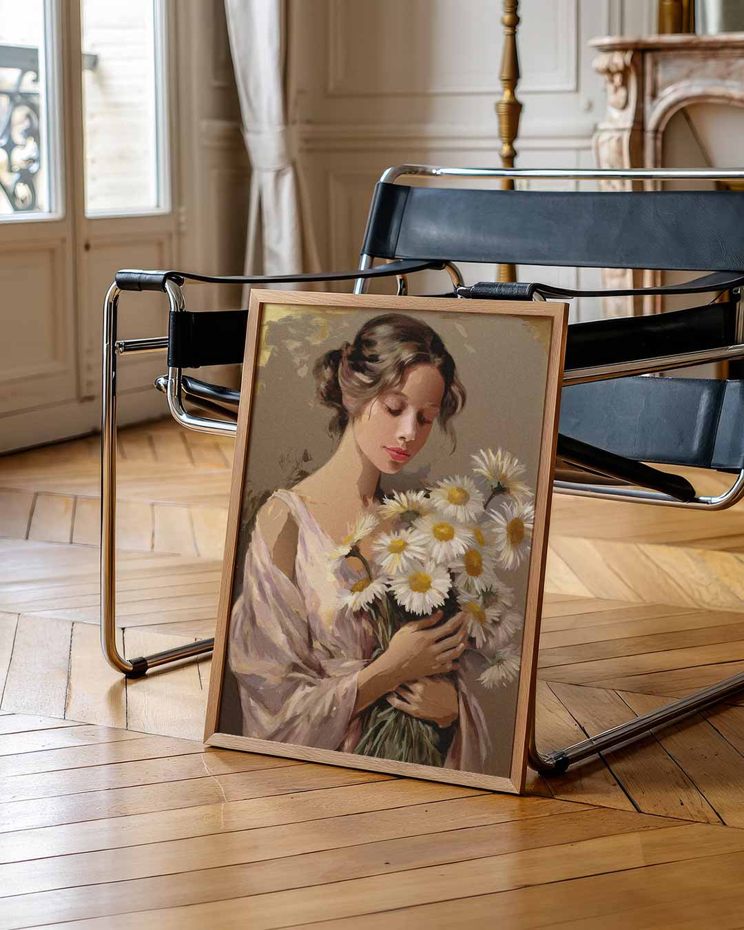 Lente Sfeer Met Margrieten Poster-WallArtistic