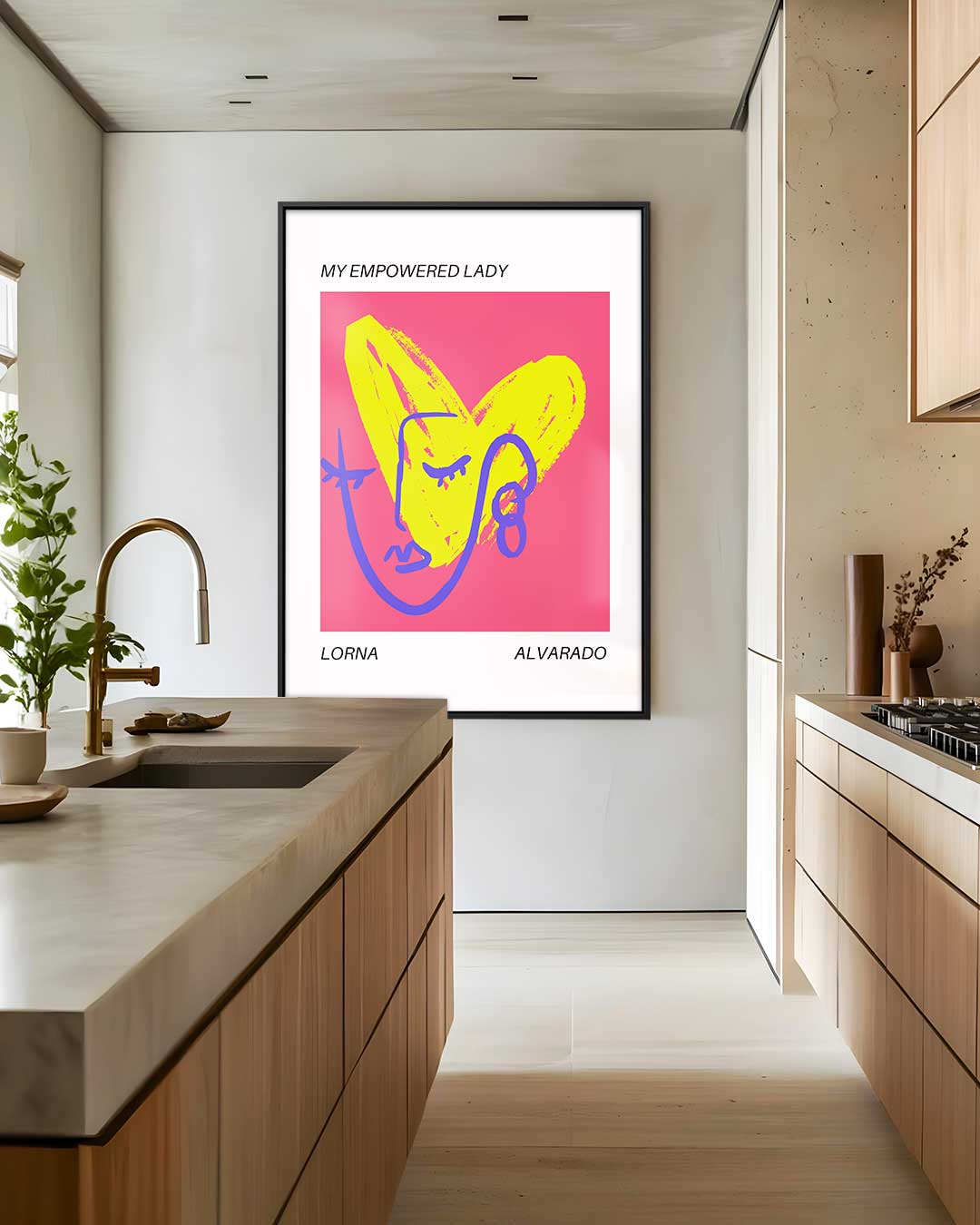 My Empowered Lady Kunstwerk-canvas-dibond-plexiglas-wanddecoratie-WallArtistic
