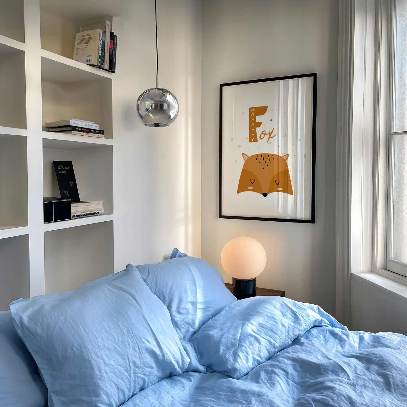 Dromerige Vos Kinderkamer Poster-WallArtistic