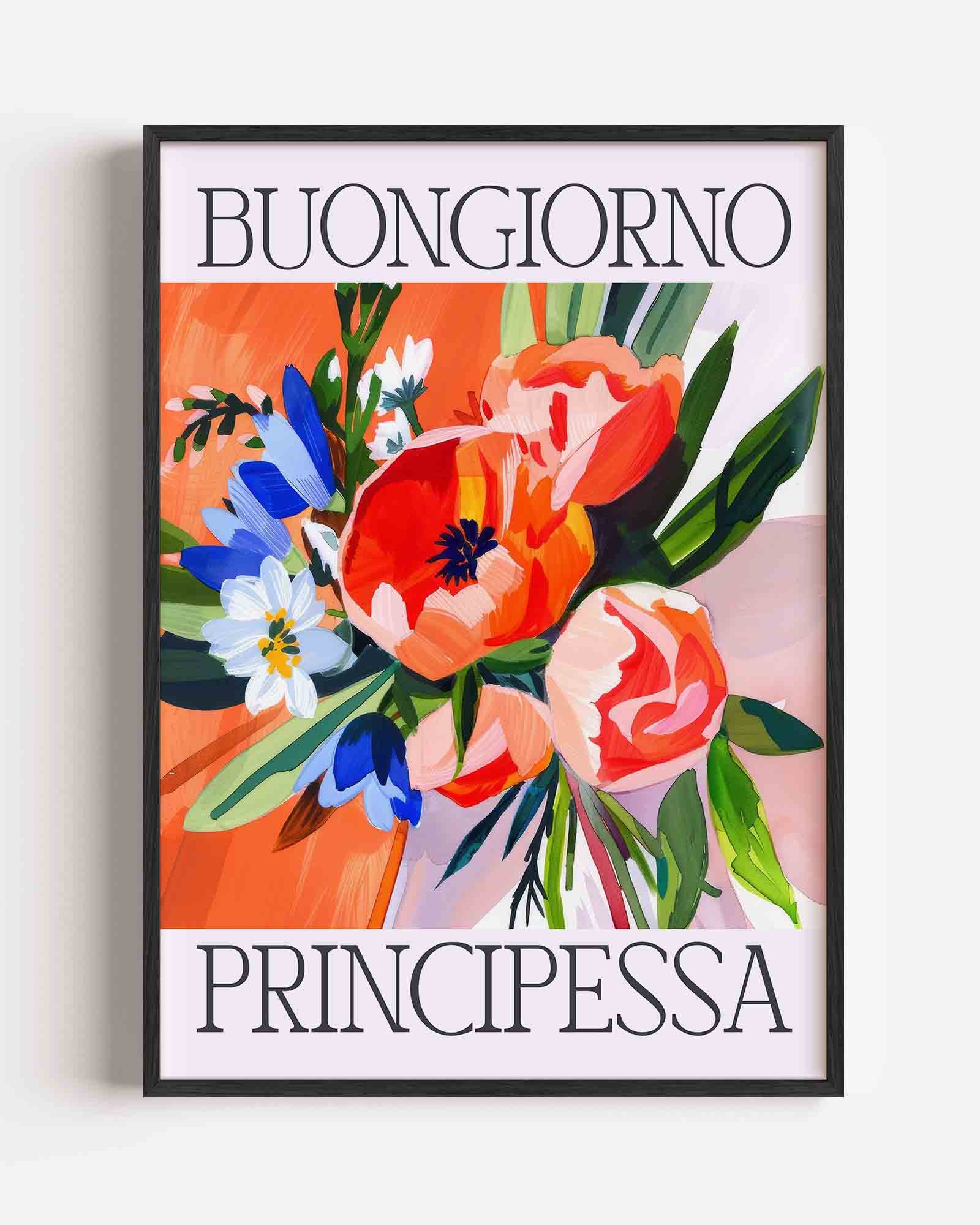 Bloemen en tekst Poster