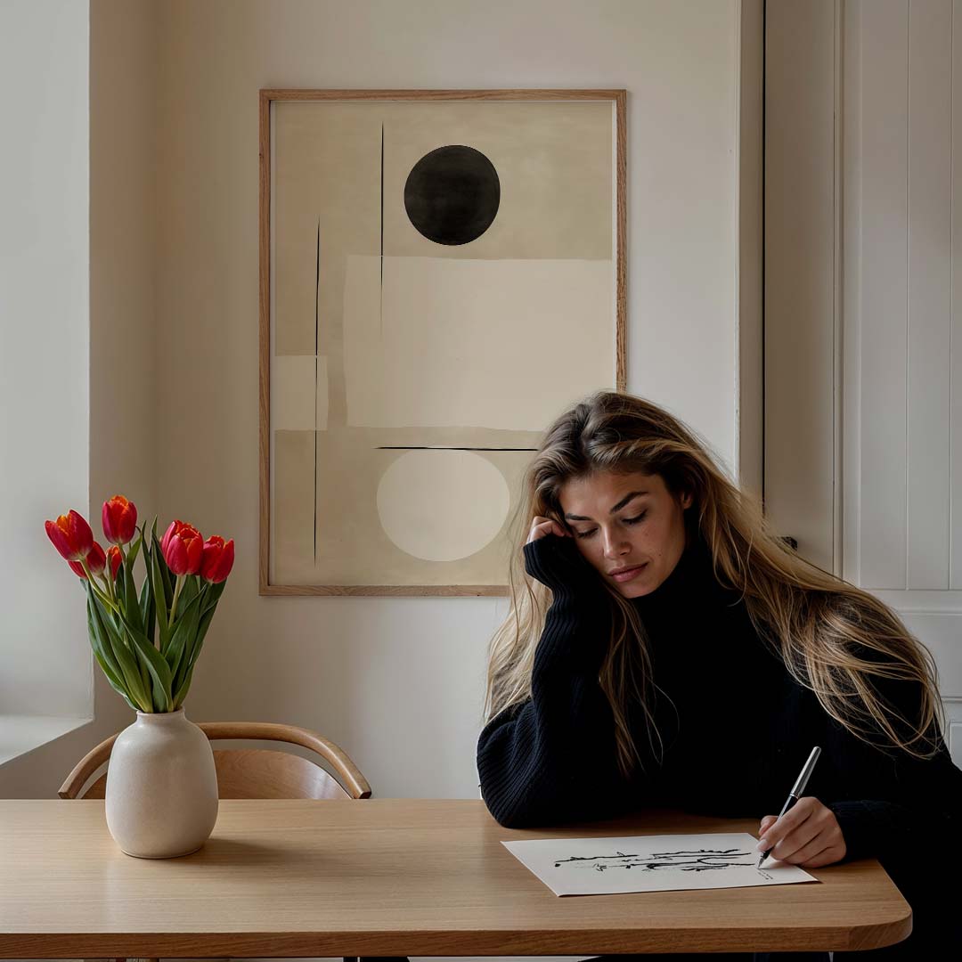 Abstracte Cirkelpatroon Poster-WallArtistic