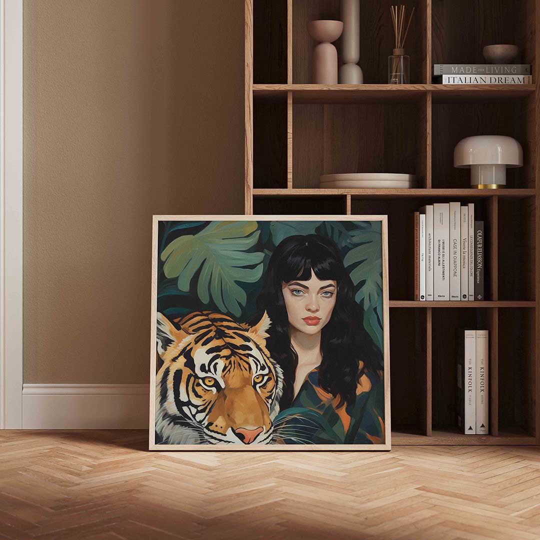 Vrouw met tijger Poster