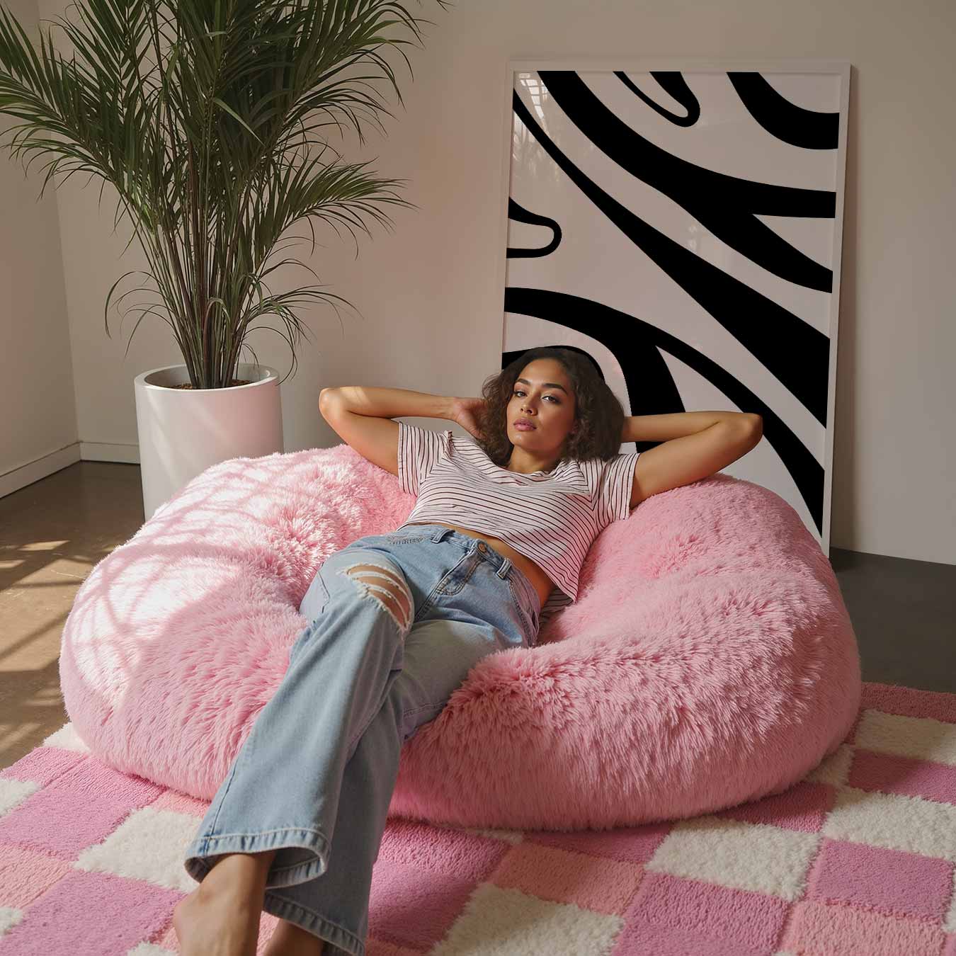 Zebra Strepen Kunstposter-WallArtistic