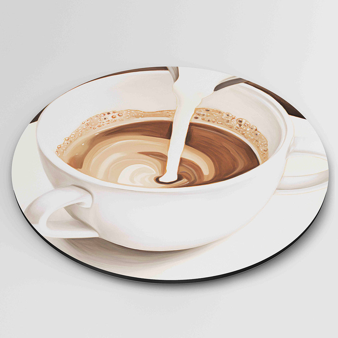 Koffiekop met melk Muurcirkel