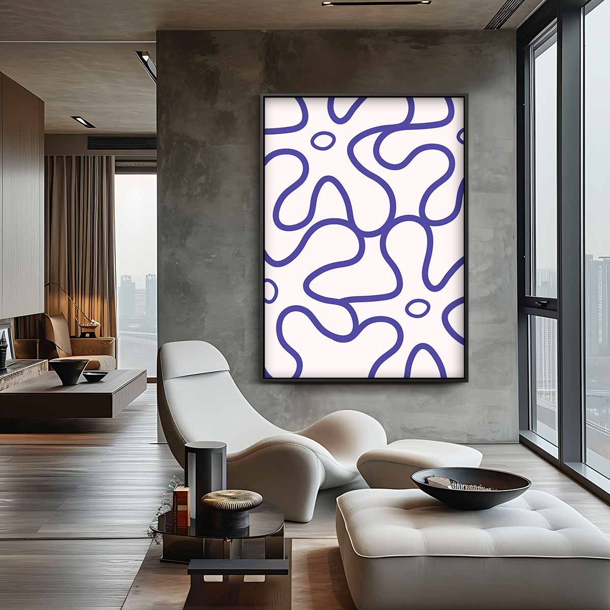 Bloemige Droom in Paars Kunstwerk-canvas-dibond-plexiglas-wanddecoratie-WallArtistic