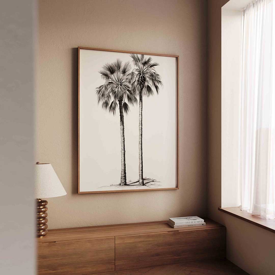 Twee palmbomen Poster