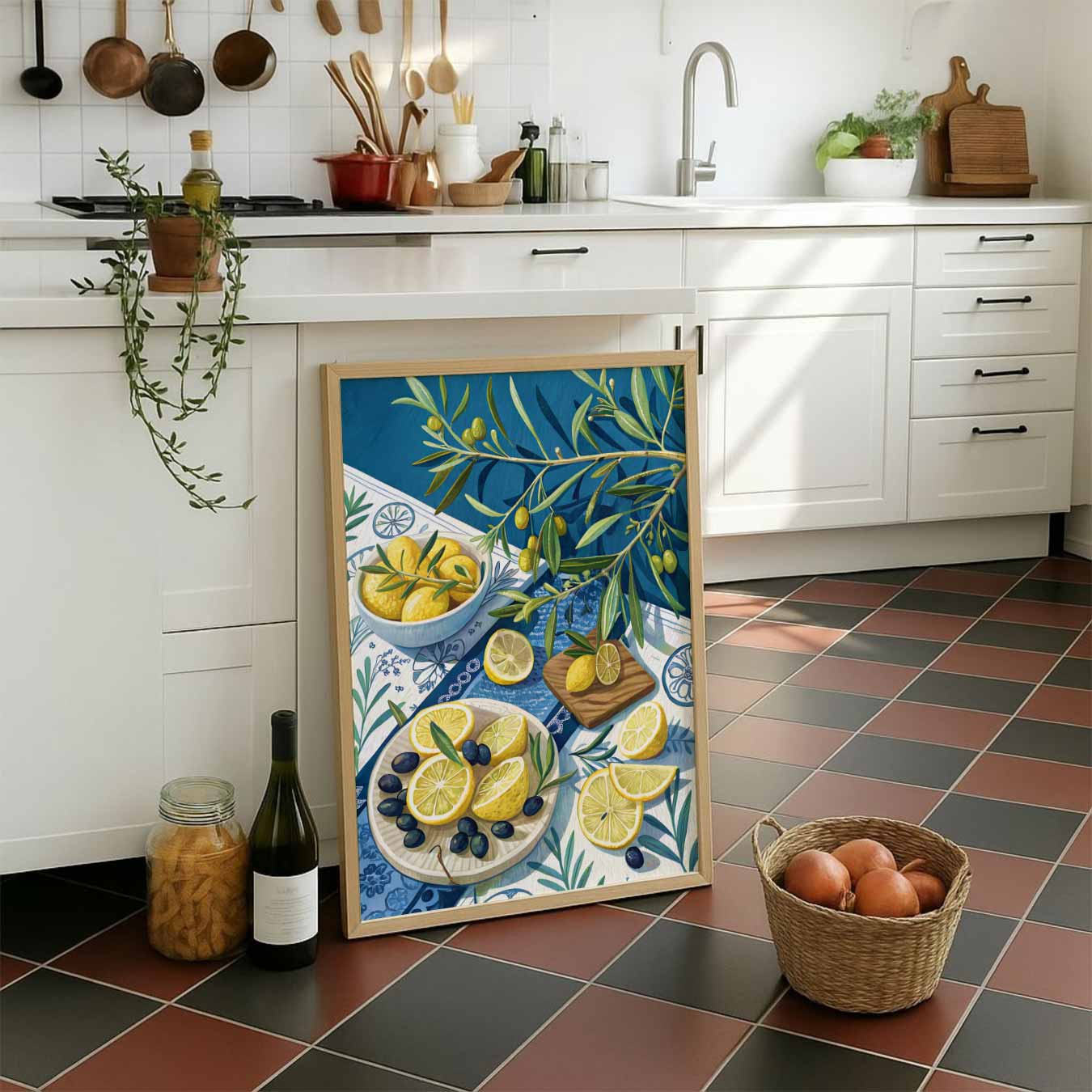 Mediterraans Tafereel Wanddecoratie Poster