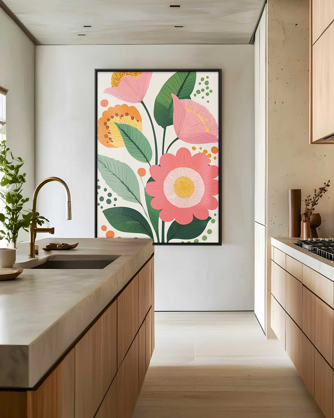 Bloemrijke Droom Kunstwerk-canvas-dibond-plexiglas-wanddecoratie-WallArtistic
