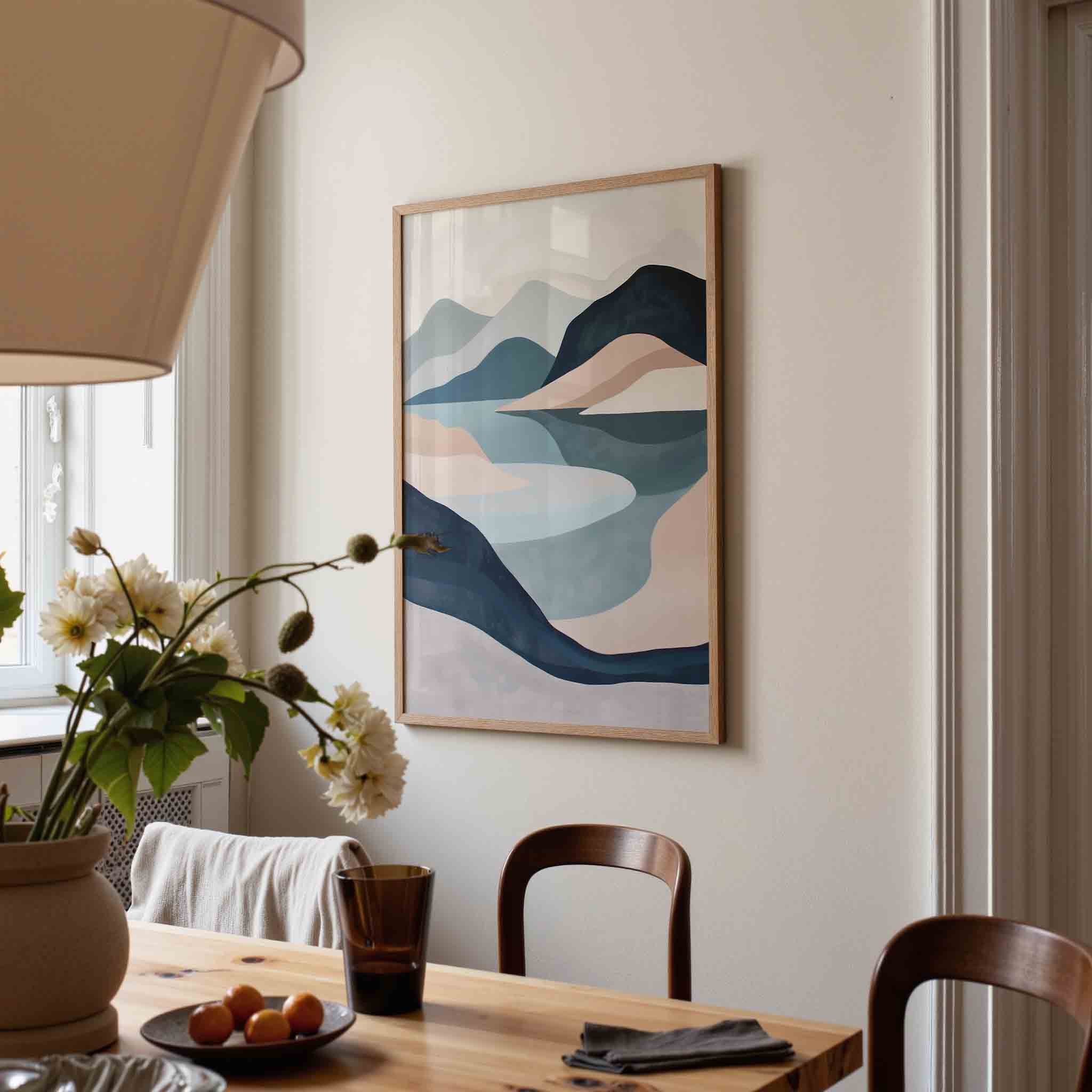 Landschap met bergen Poster