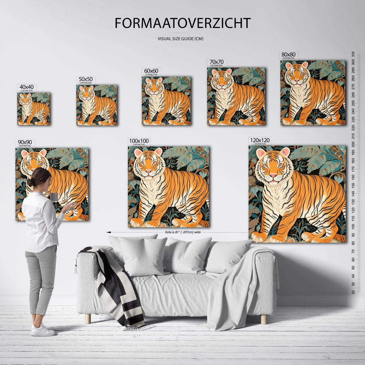 Tijger in jungle Poster