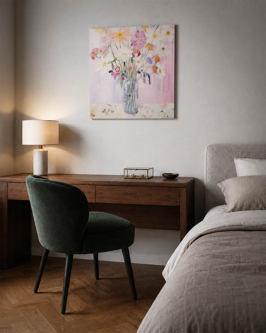 Bloemrijke compositie Kunstwerk