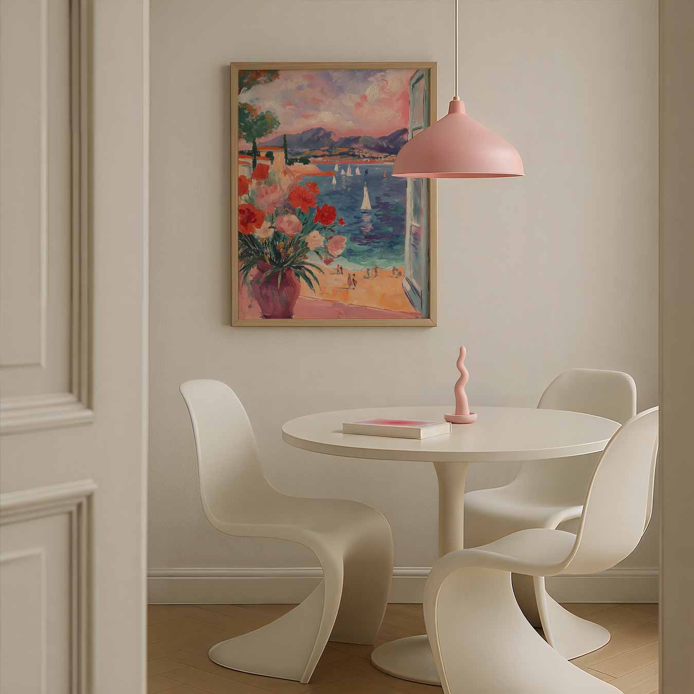 Zomerse Vensteruitzicht Poster-WallArtistic