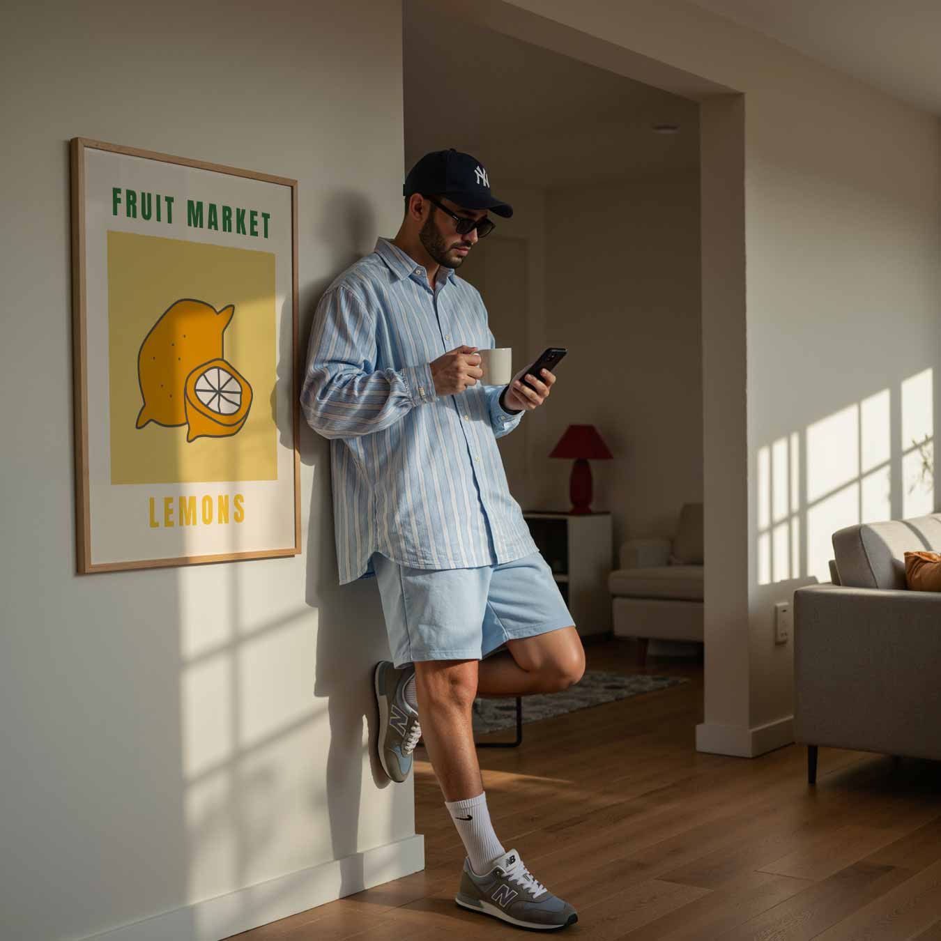 Zomerse Citroenmarkt Poster-WallArtistic