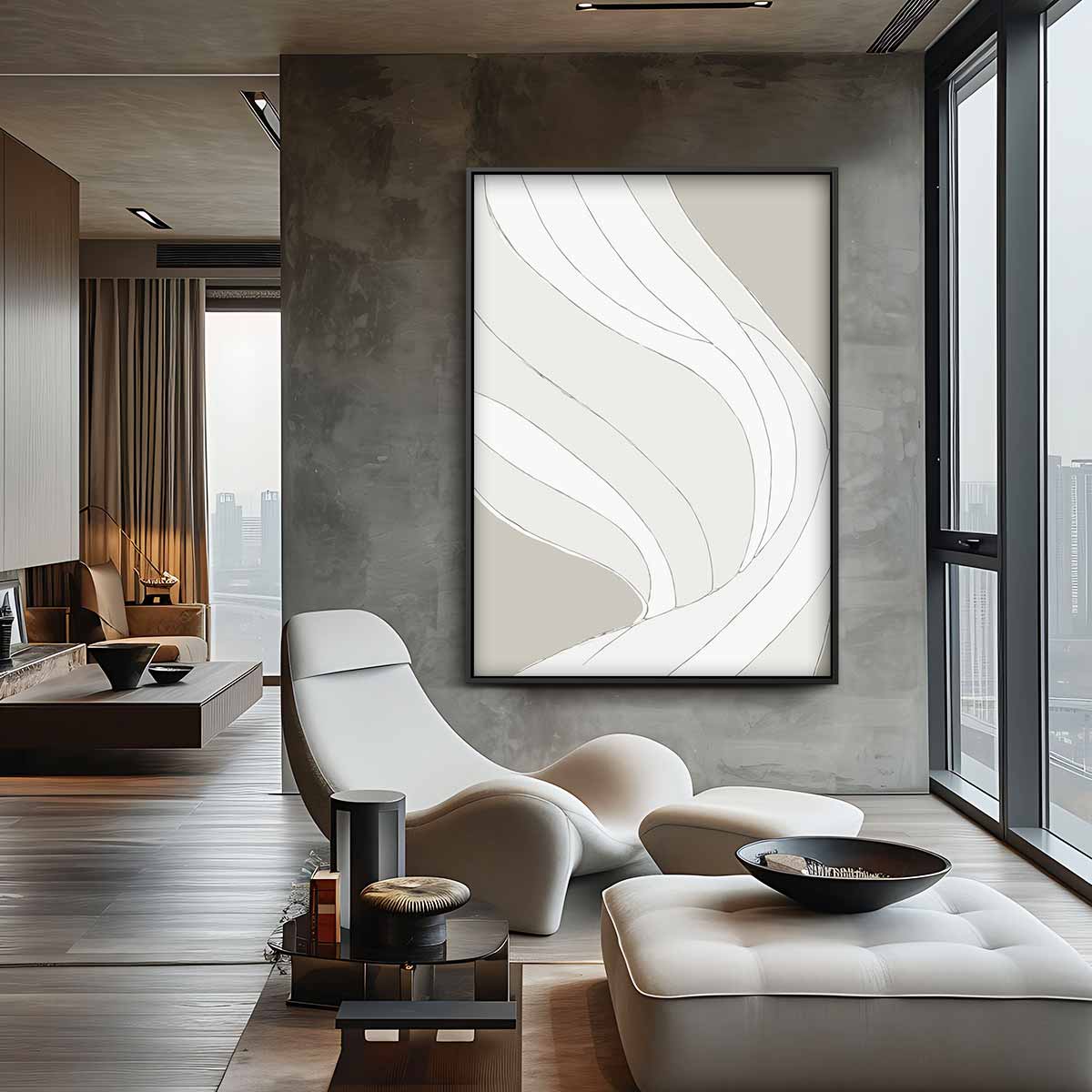 Elegante Golven Kunstwerk-canvas-dibond-plexiglas-wanddecoratie-WallArtistic