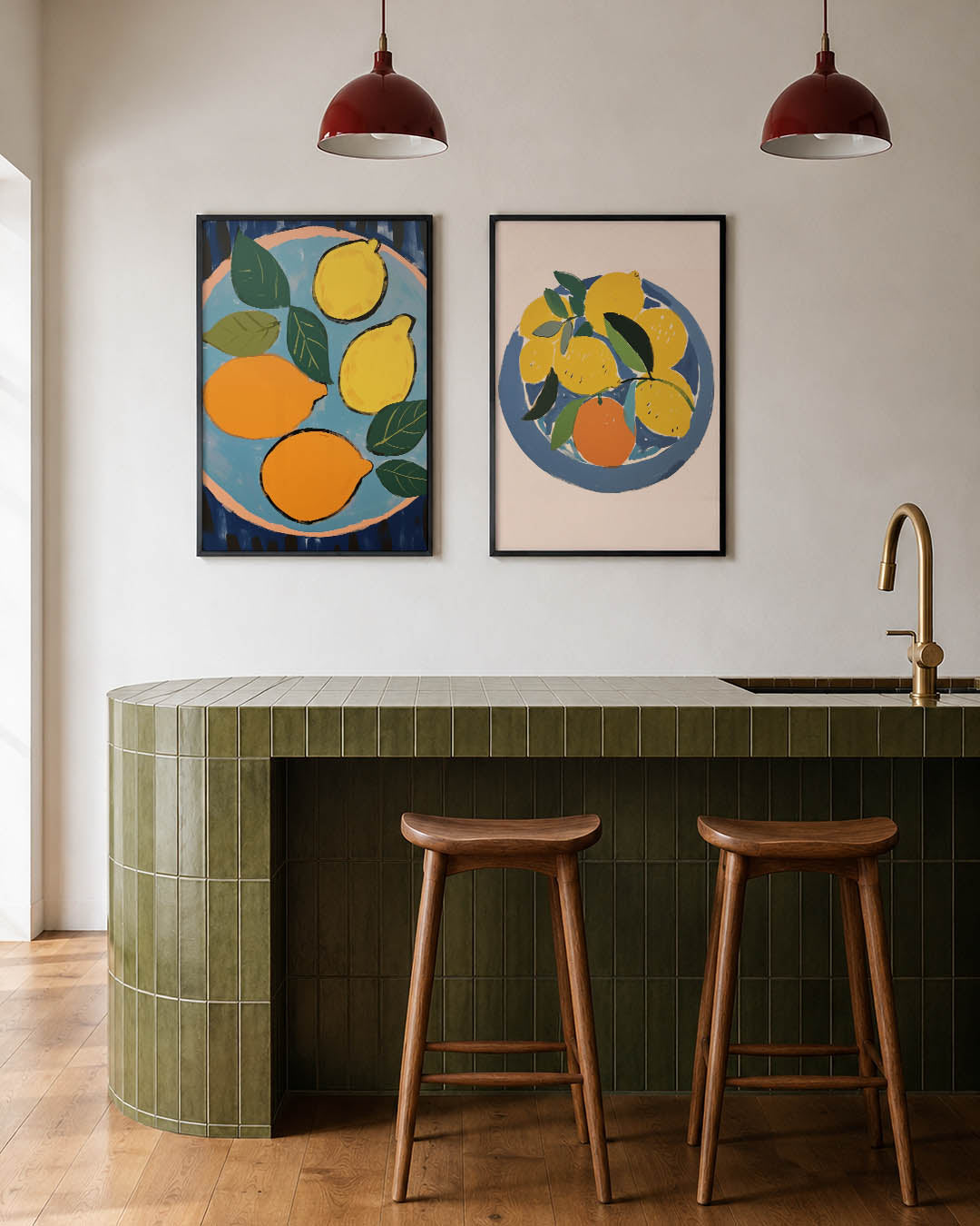Fruit en bladeren Posterset