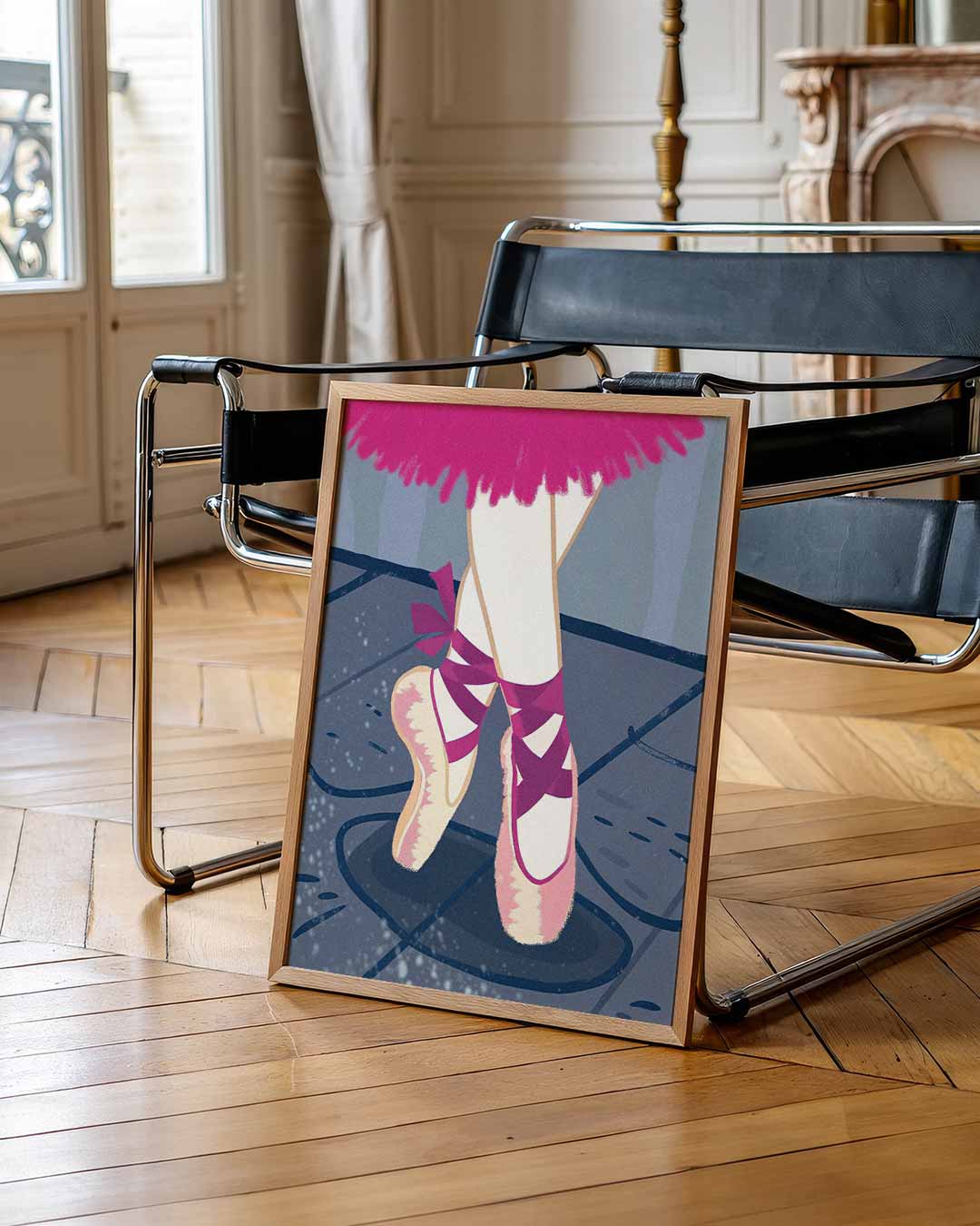 Elegante Ballerina Puntschoenen Poster