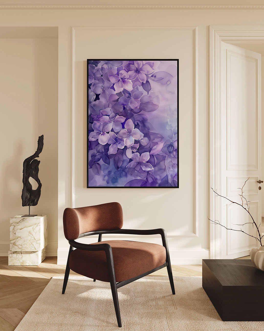 Vloeiende bloemenpracht Kunstwerk