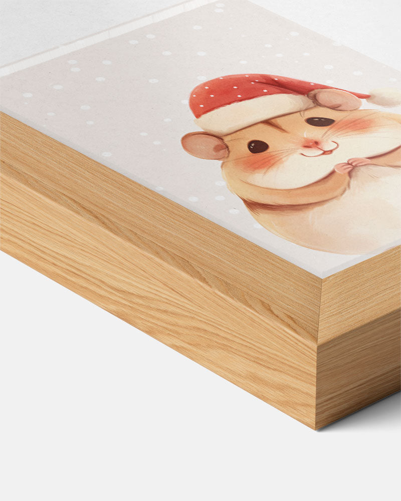 Schattige Kerst Hamster Poster