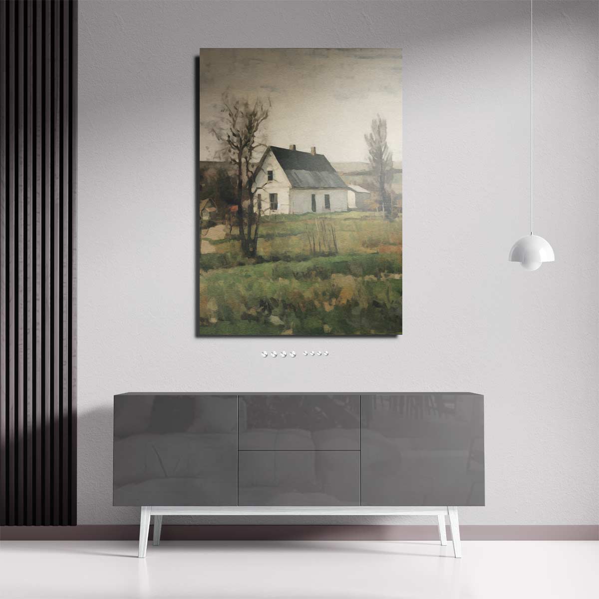 Rustiek Dorpstafereel Kunstwerk-canvas-dibond-plexiglas-wanddecoratie-WallArtistic
