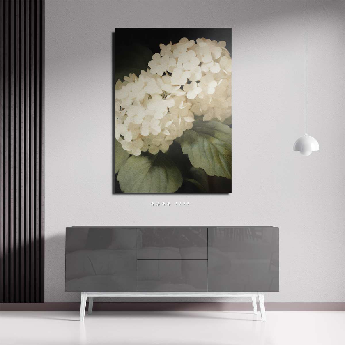Elegante Hortensia Bloemenprint Kunstwerk-canvas-dibond-plexiglas-wanddecoratie-WallArtistic