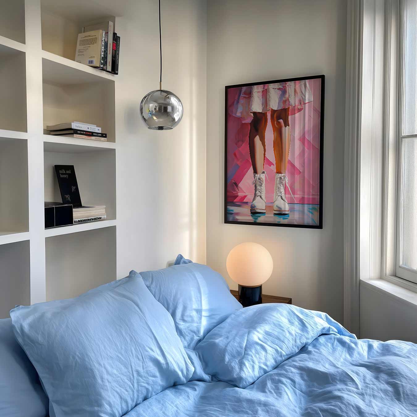 Vrouwelijke Elegantie in Roze Poster